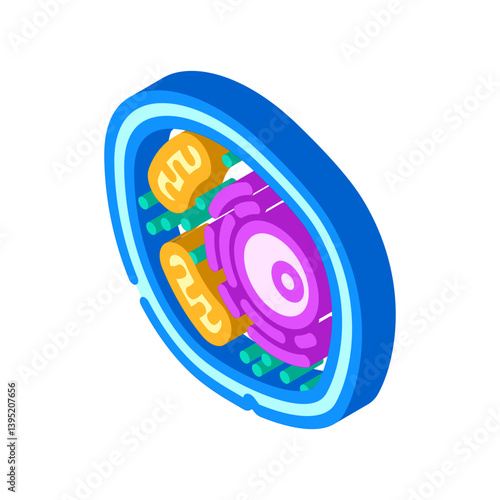 cells genetic engineering isometric icon vector illustration