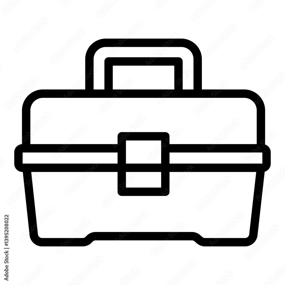 Tackle box icon. Vector line icon Tackle box icon. Vector line icon