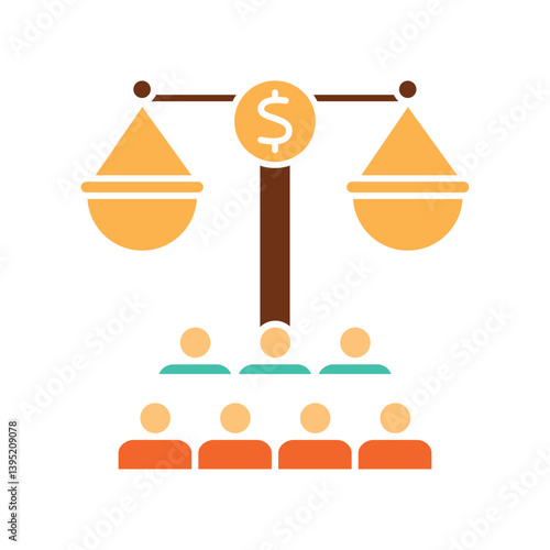 Social justice color flat icon for digital and print projects.