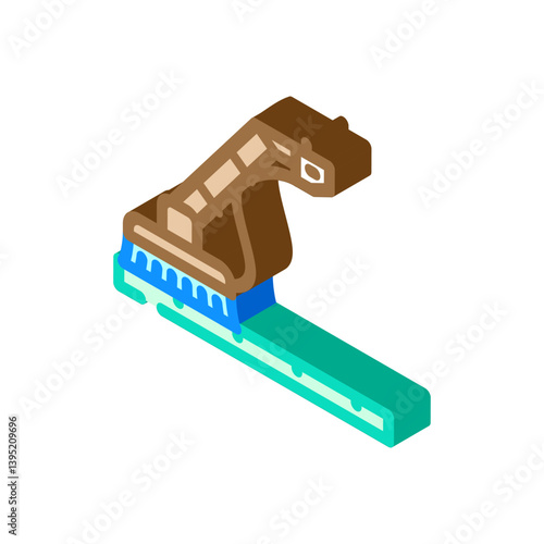 tile grout cleaning home maintenance isometric icon vector illustration