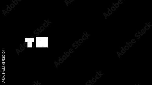 Animated thank you text graphic design. Modern appreciation concept