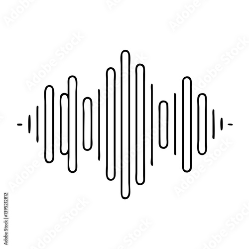 audio waveform icon, audio waveform vector illustration-simple illustration of audio waveform, perfect for audio waveform logos and icons