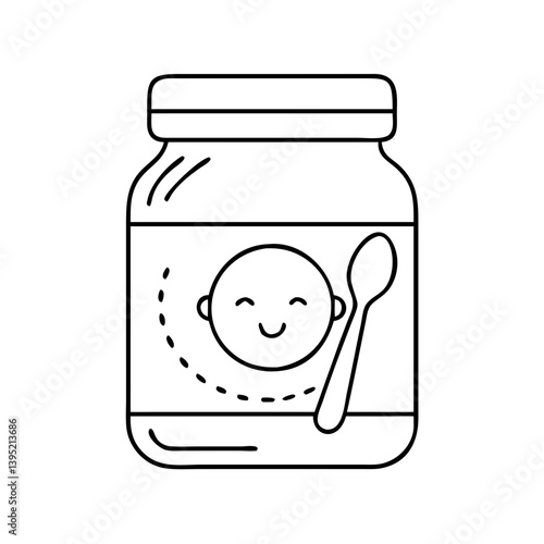 baby food jar icon, baby food jar vector illustration-simple illustration of baby food jar, perfect for baby food jar logos and icons