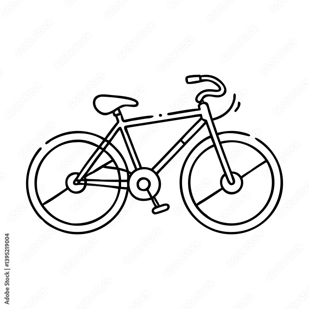 Obraz premium bicycle icon, bicycle vector illustration-simple illustration of bicycle, perfect for bicycle logos and icons