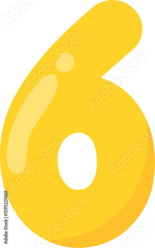 Shiny Golden Number Six, Cartoon Style