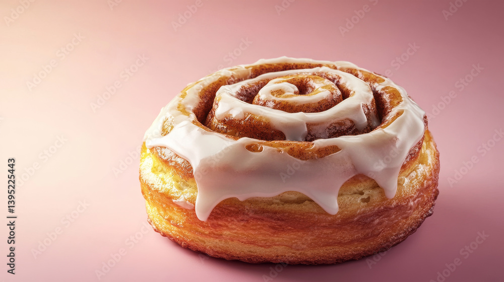 Cinnamon bun with frosting. Cinnamon bun with frosting.