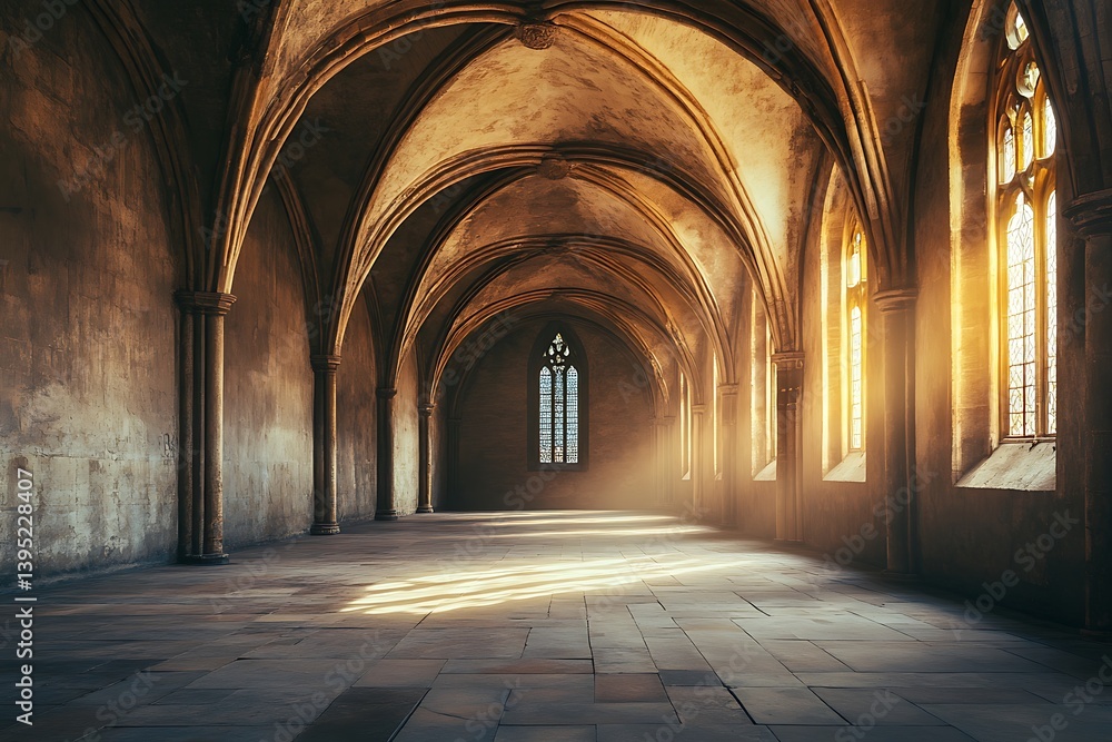 Obraz premium Ancient Hallway Sunlight