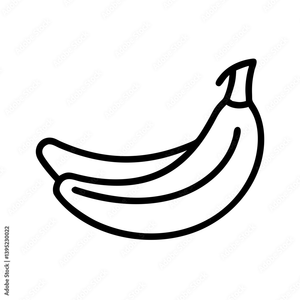 Two bananas in a minimalistic line art style Two bananas in a minimalistic line art style