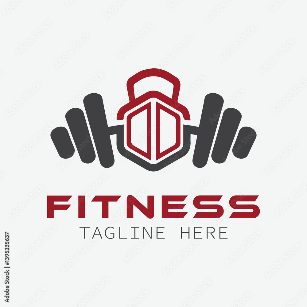 Fototapeta premium initial monogram for Fitness logo with Polygon style design