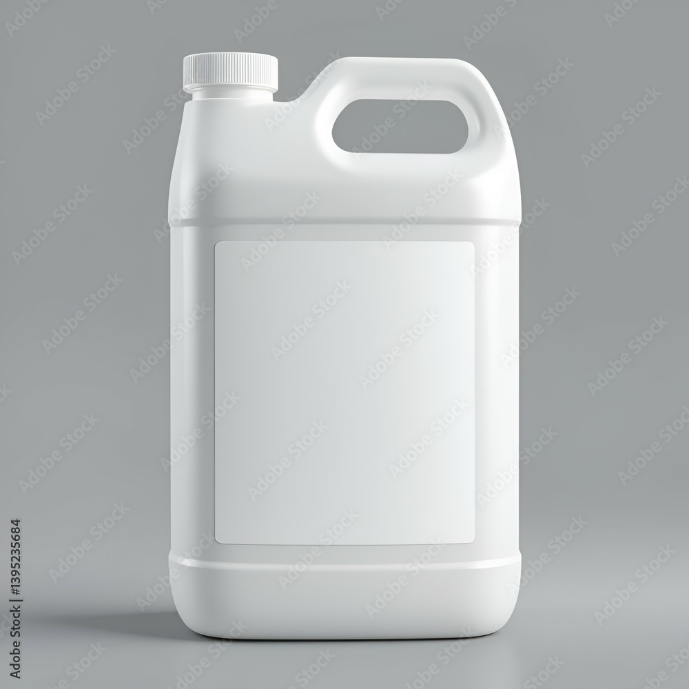 White Plastic Jug Container Mockup Blank Label for Design White Plastic Jug Container Mockup Blank Label for Design