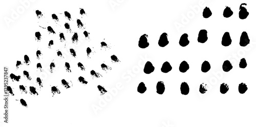 Dynamic Black Ink Paint Stroke Vector Design