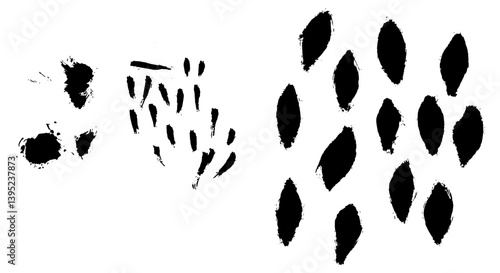 Ink Brush Stroke in Black - Vector Illustration
