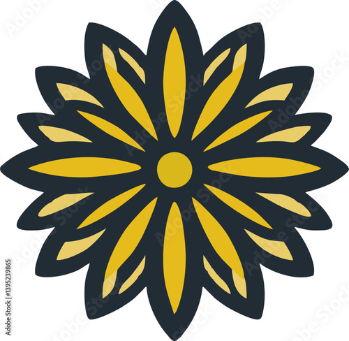 Chrysanthemum Design with Dar...