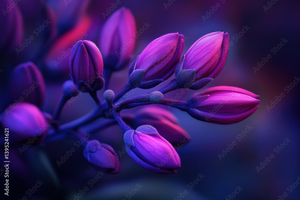 Fototapeta premium Close view of grape buds blooming in early spring light Generative AI