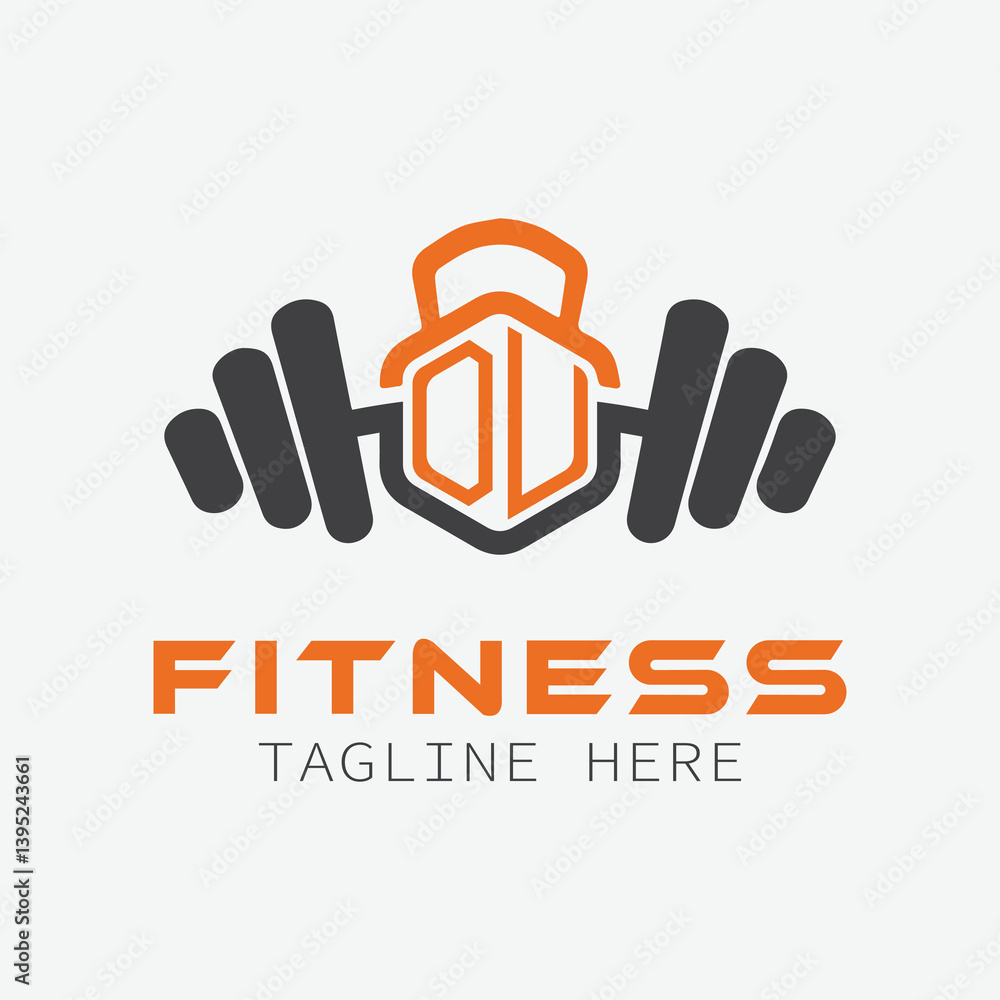 Fototapeta premium initial monogram for Fitness logo with Polygon style design