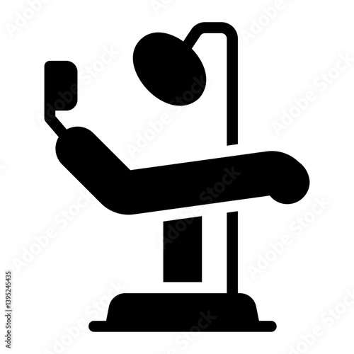 dentist chair glyph icon