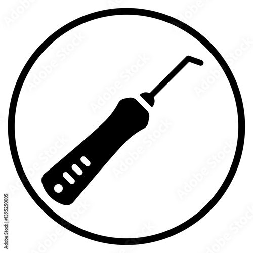 dental probe glyph icon
