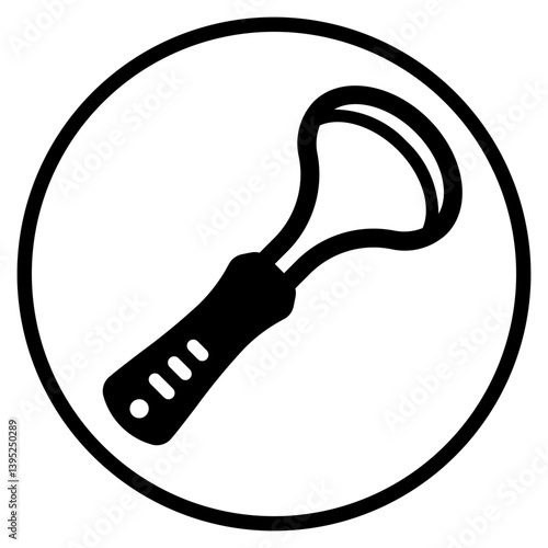 tongue cleaner glyph icon