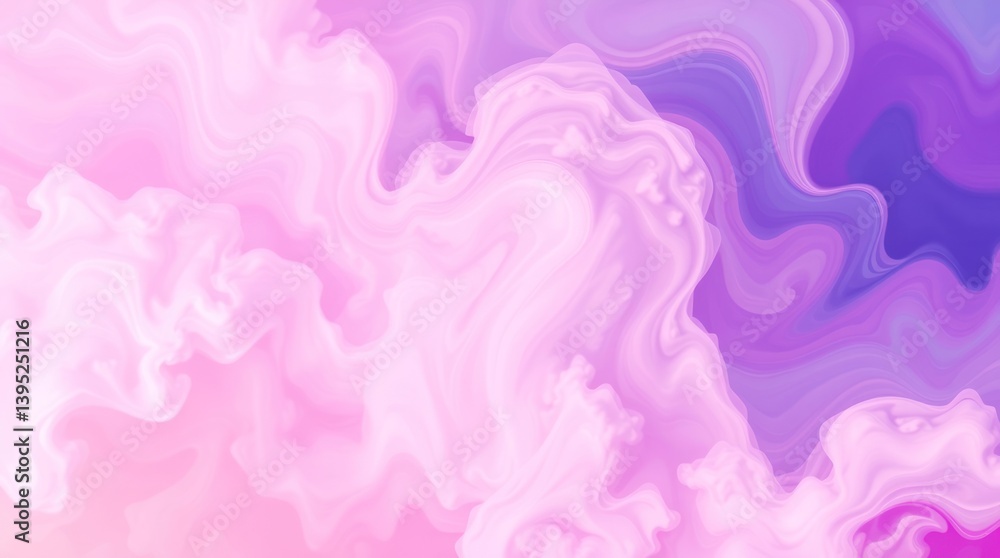 Fototapeta premium Abstract swirling colors, pastel hues, soft blend