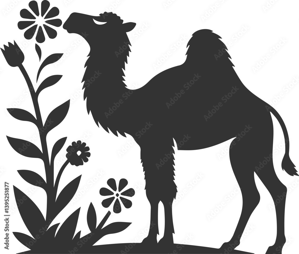 Fototapeta premium Silhouette of a camel animal vector