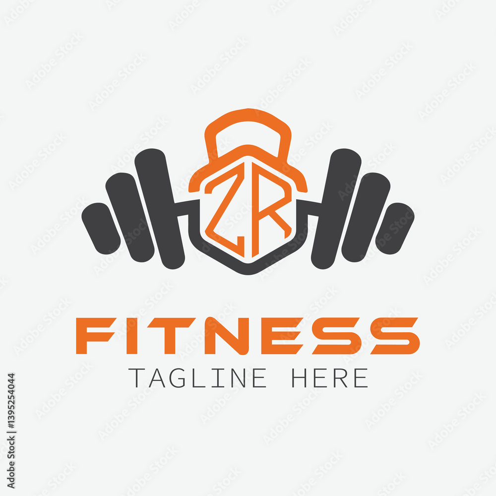 Fototapeta premium initial monogram for Fitness logo with Polygon style design