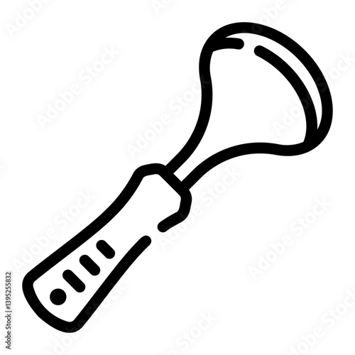tongue cleaner line icon
