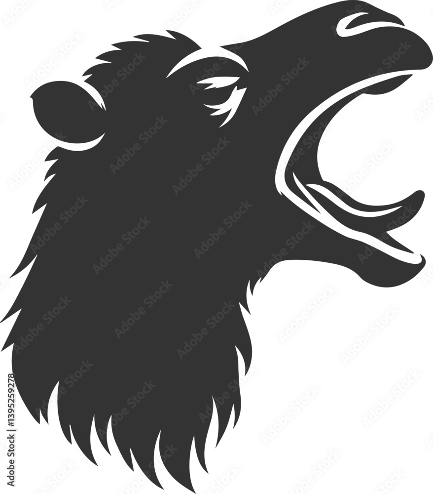 Obraz premium Silhouette of a camel animal vector