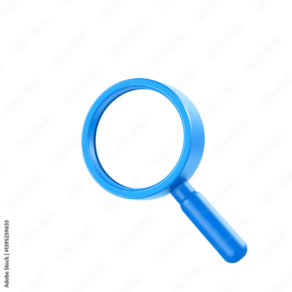 3d render magnifying glass icon 3d render magnifying glass icon