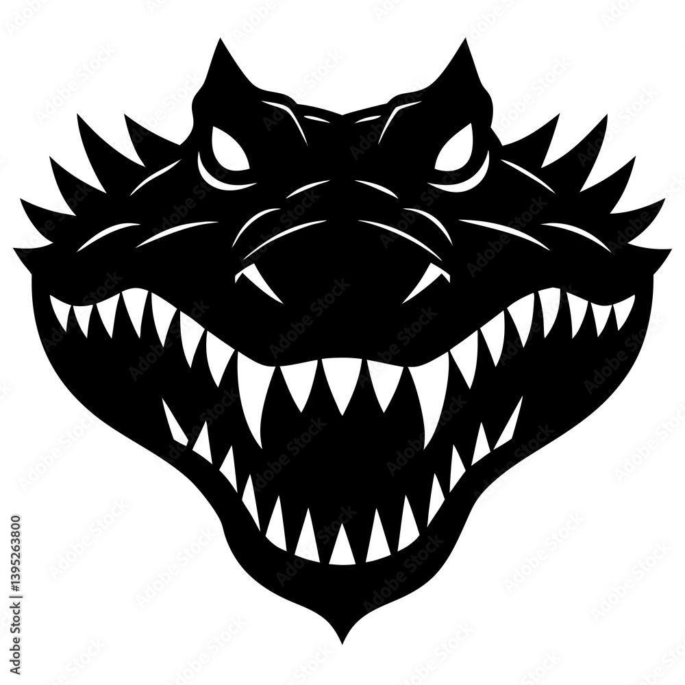 Fototapeta premium crocodile silhouette vector illustration
