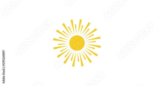 Animated solar energy icon. Animation, pictogram, motion graphic. Useful for social media repetitive motion