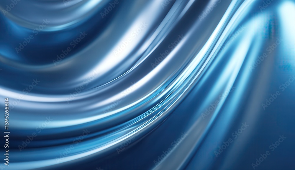 Fototapeta premium Smooth and Shiny Blue Fabric Texture Background for Abstract Design