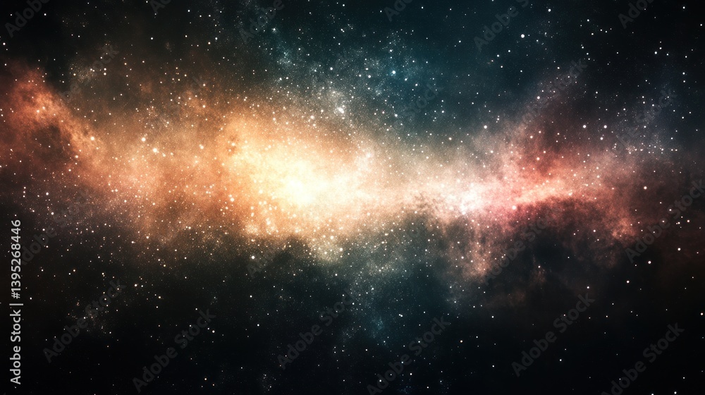 Naklejka premium Colorful nebula in deep space