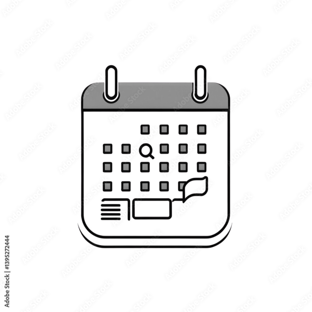 カレンダーアイコン(シンプル線画)|Calendar Icon (Minimal Line Style) カレンダーアイコン(シンプル線画)|Calendar Icon (Minimal Line Style)