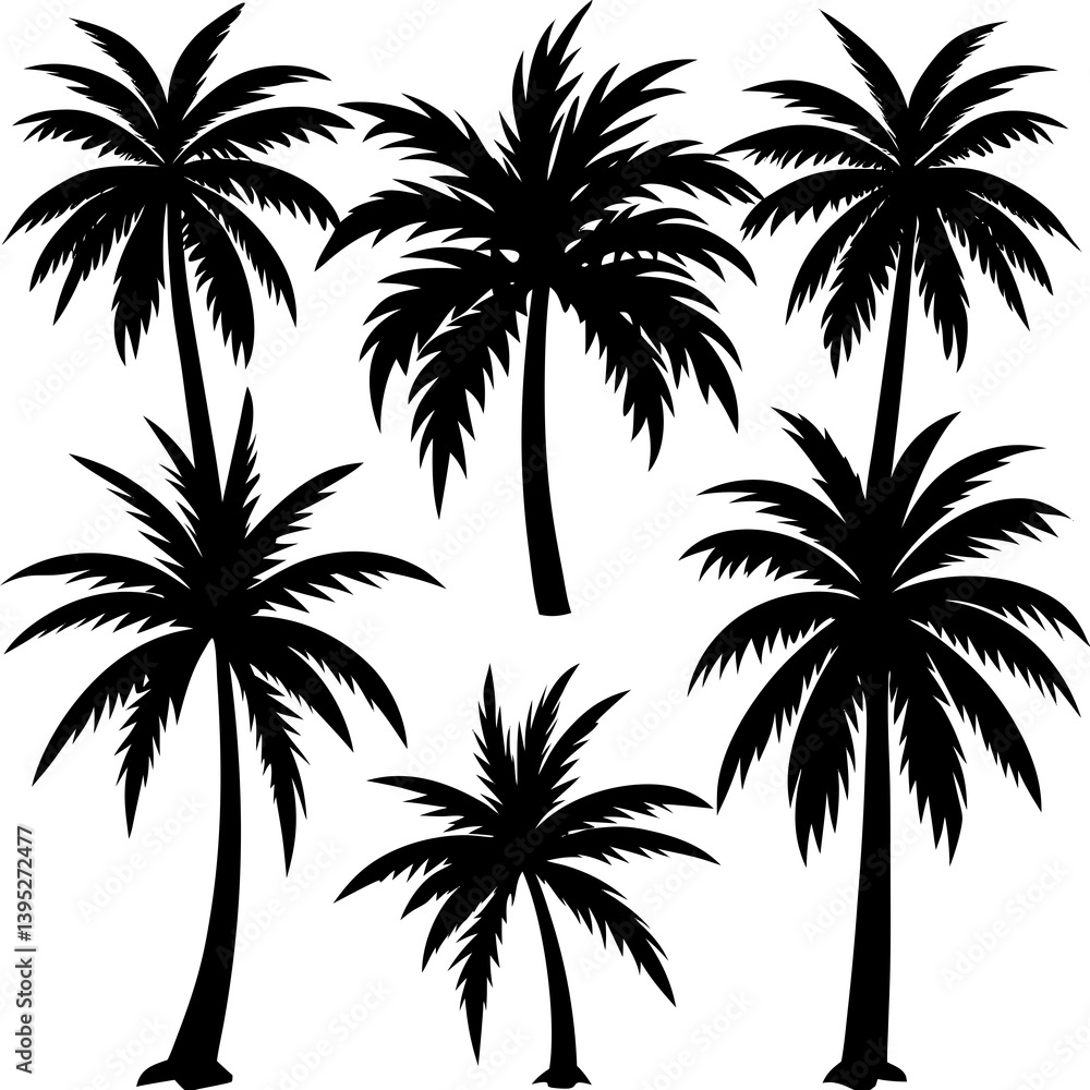Fototapeta premium palm tree silhouettes