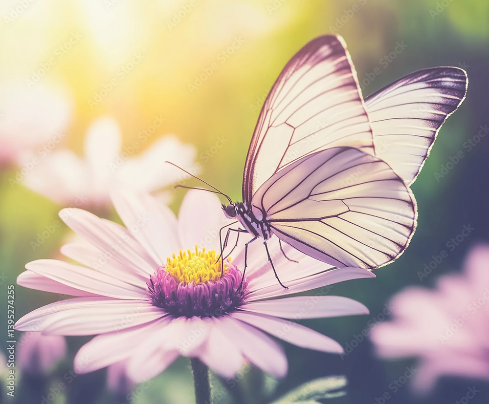 Beautiful butterfly, bee butterfly on flower, spring butterfly Beautiful butterfly, bee butterfly on flower, spring butterfly