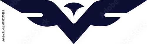 Bird of prey logo, bold and powerful. Abstract eagle design for impactful visual communication.