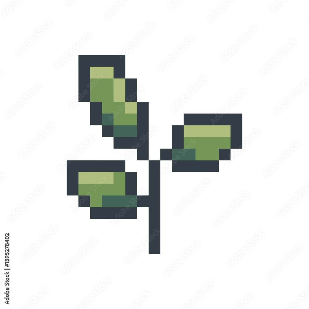 plant leaf pixel art for your needs plant leaf pixel art for your needs