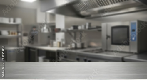 Modern Restaurant Kitchen Counter.