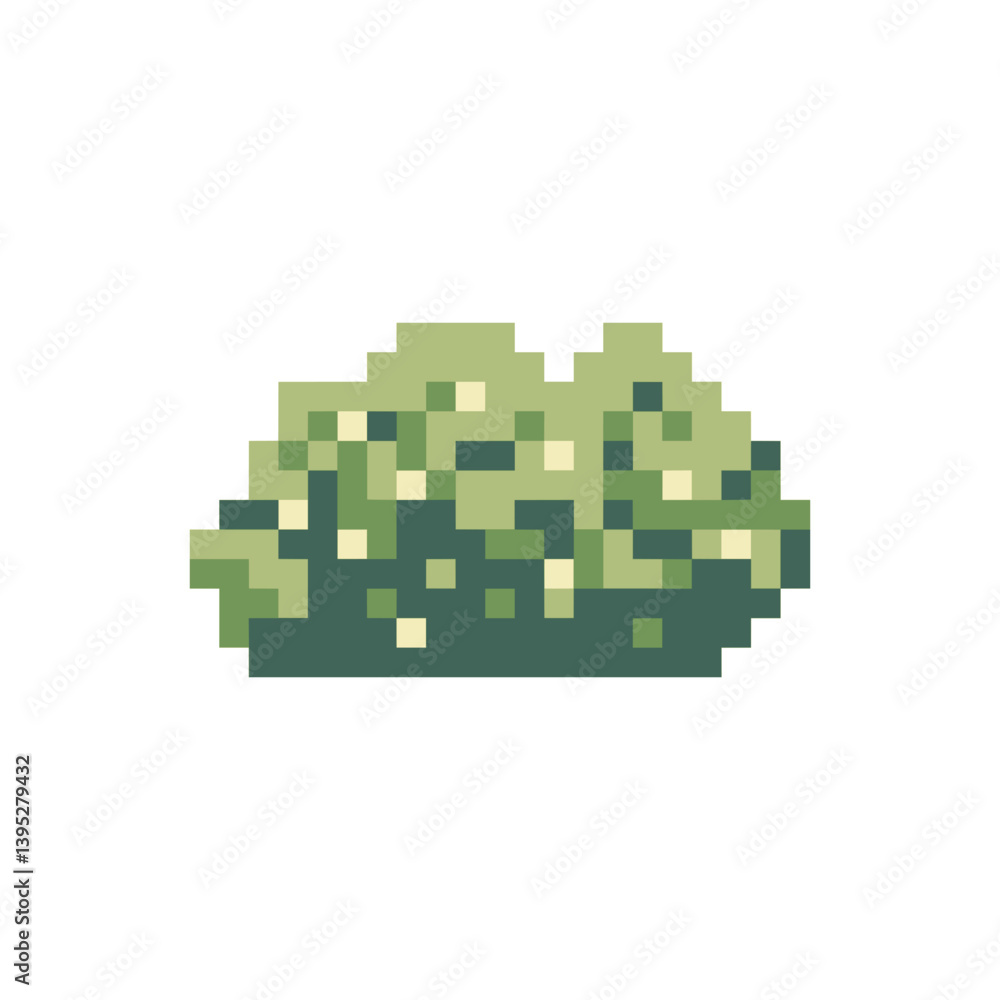 Fototapeta premium bush plant nature pixel art