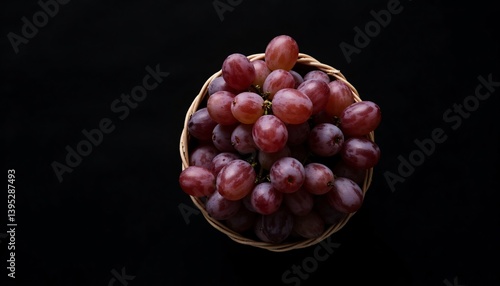 Grapes on a black background