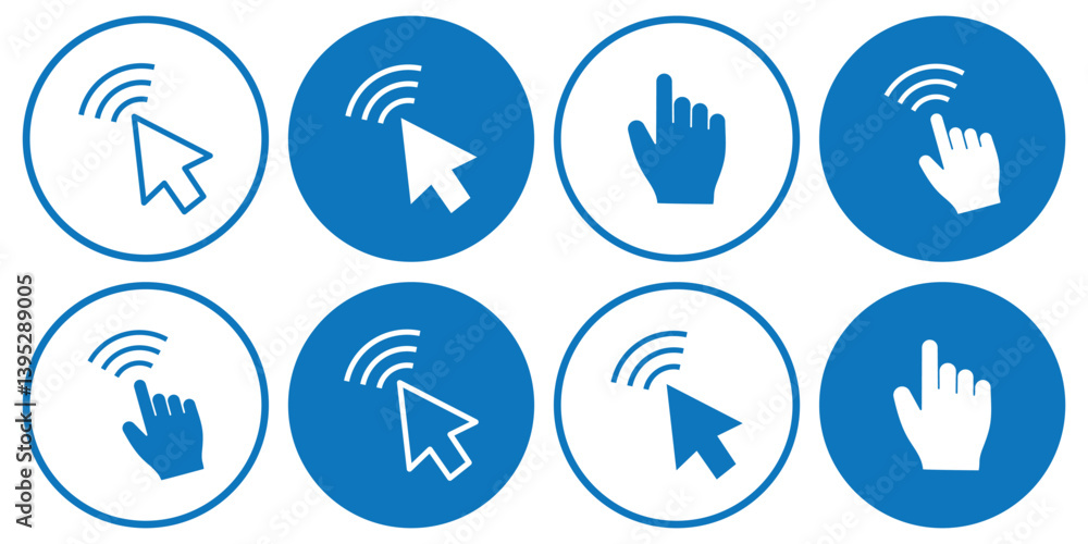 Mouse pointer, cursor arrow icon, vector design. Click icon, vector set design for. Hand vector, silhouette design. Mouse pointer, cursor arrow icon, vector design. Click icon, vector set design for. Hand vector, silhouette design.