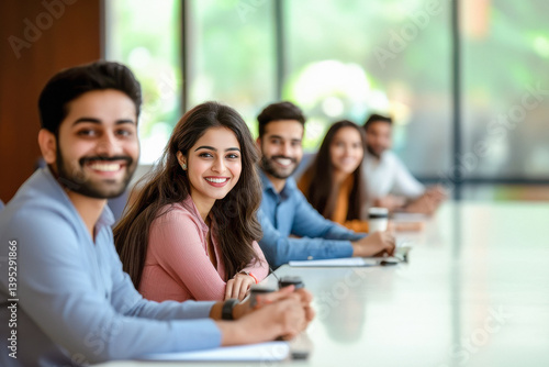 young indian businesspeople having a meeting together at office