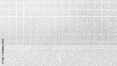 タイル張りの部屋 床 壁 コンクリート