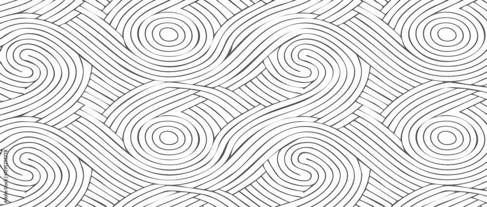seamless pattern with twisted lines vector art design