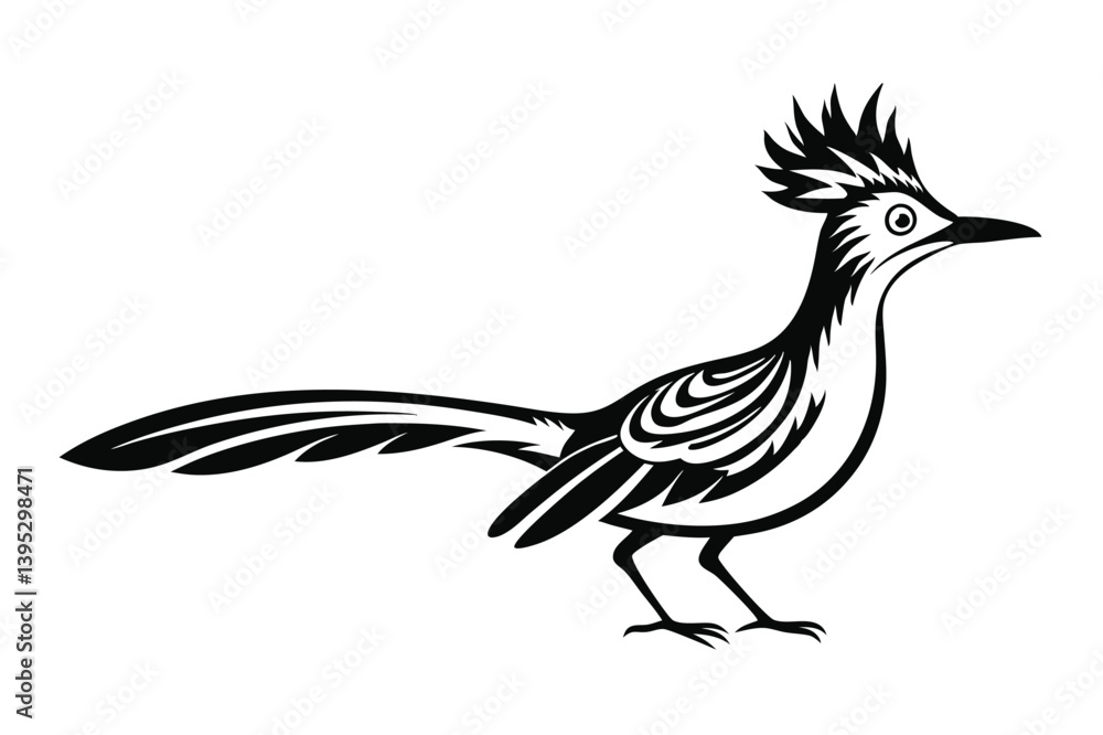 Fototapeta premium Roadrunner in Black and White 