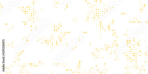 Gold falling down confetti background. Repeated golden dotted glitter pattern. Yellow, orange and golden dots wallpaper.