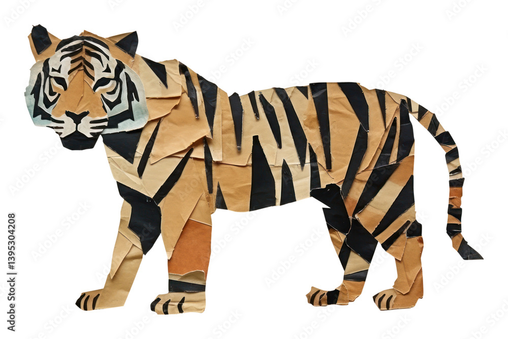 Fototapeta premium PNG Tiger art wildlife animal.