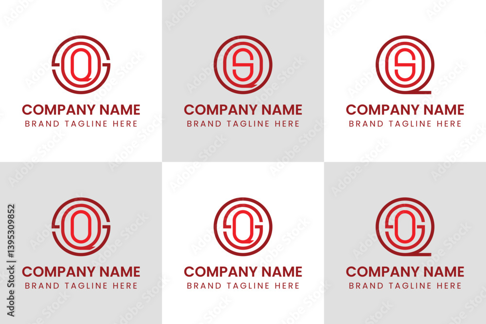 Letters SOQ SQO OQS OSQ QOS QSO Monogram Logo, suitable for any business Letters SOQ SQO OQS OSQ QOS QSO Monogram Logo, suitable for any business