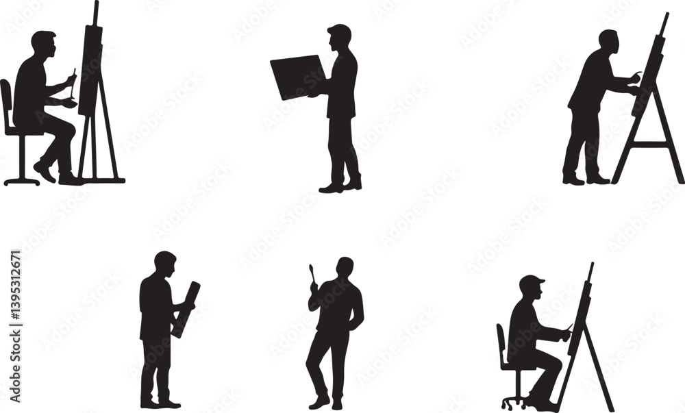 silhouettes of people in different situations silhouettes of people in different situations