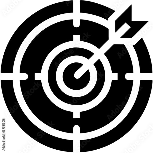 Target with Arrow Icon Representing Precision and Focus  